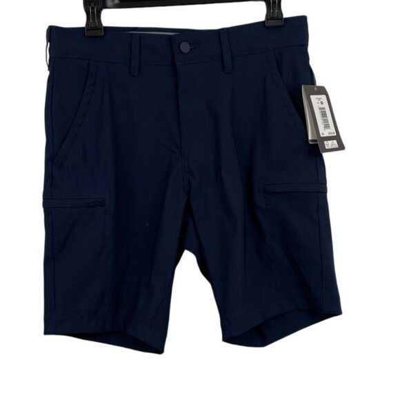 Refined Matter Mens Size 30 Navy Blue Cargo Shorts Fast Dri Stretch - Picture 1 of 10